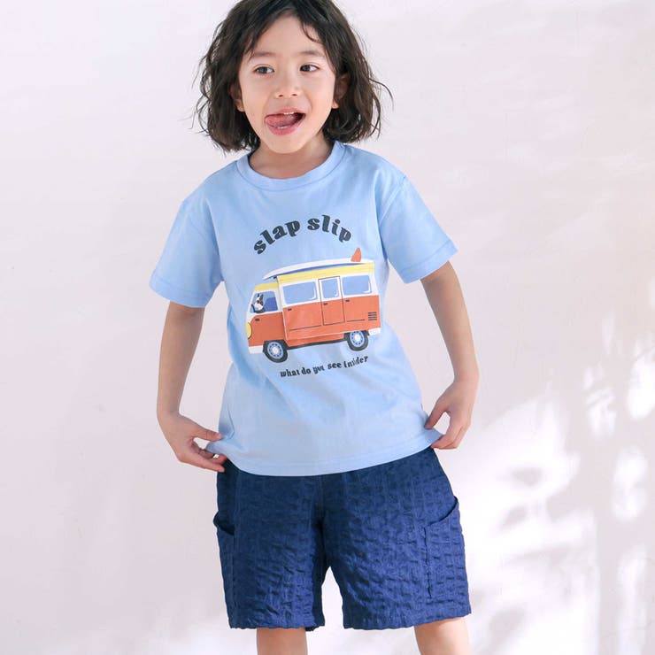 サイドポケットポコポコサッカーデニムハーフパンツ(80~130cm) | SLAP SLIP | 詳細画像3 