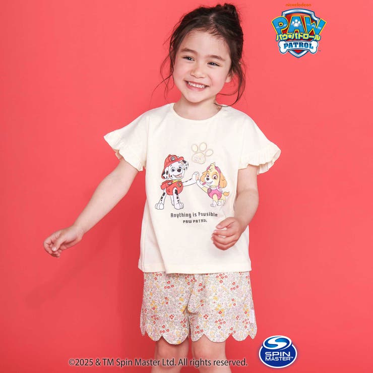 ピンク スカラップヘム ショートパンツ XWFSH11J2 RX 異素材 インナーパンツ付き ショートパンツ