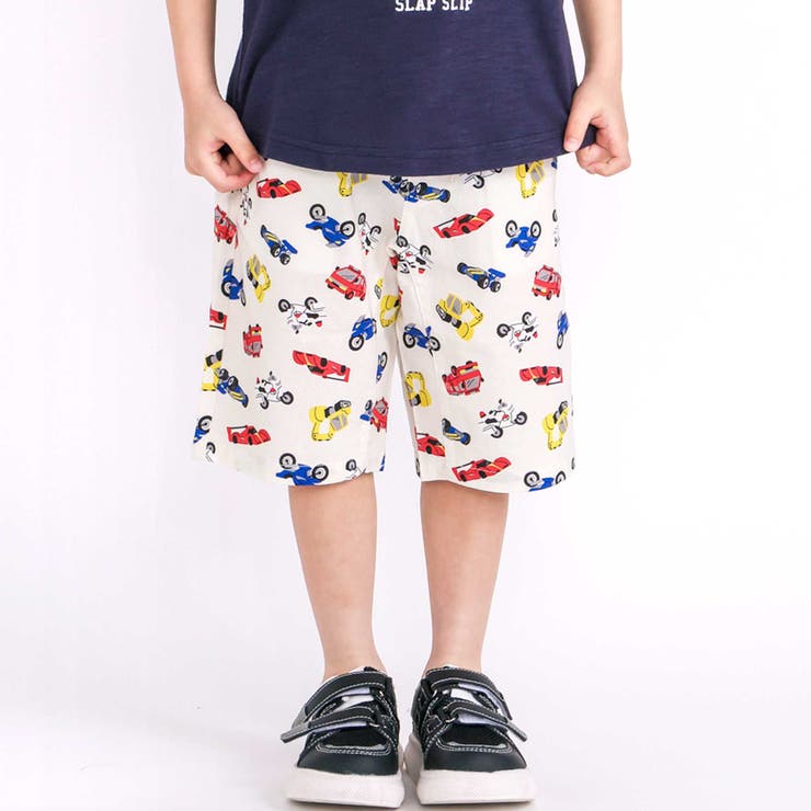 【お揃い 接触冷感】はたらくくるまフルーツボタニカル総柄ハーフパンツ(80~13… | SLAP SLIP | 詳細画像1 