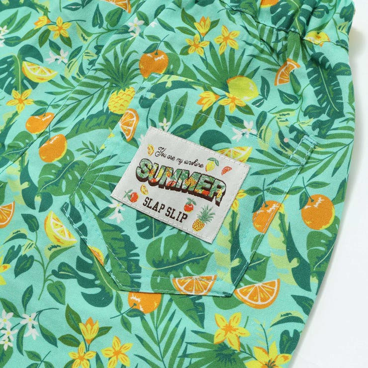 【お揃い 接触冷感】はたらくくるまフルーツボタニカル総柄ハーフパンツ(80~13… | SLAP SLIP | 詳細画像13 