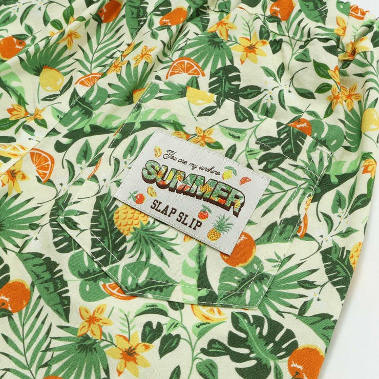 【お揃い 接触冷感】はたらくくるまフルーツボタニカル総柄ハーフパンツ(80~13… | SLAP SLIP | 詳細画像19 