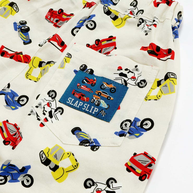 【お揃い 接触冷感】はたらくくるまフルーツボタニカル総柄ハーフパンツ(80~13… | SLAP SLIP | 詳細画像8 
