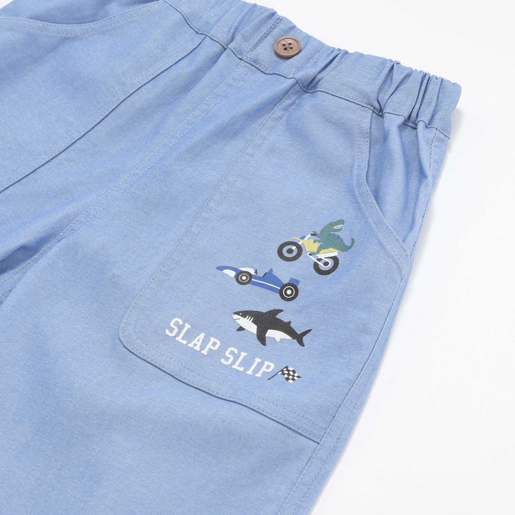 【らくのび 接触冷感】ポケットプリント選べるカラフルツイルハーフパンツ(80~1… | SLAP SLIP | 詳細画像10 