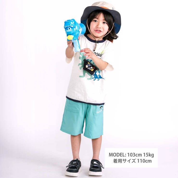 【らくのび 接触冷感】ポケットプリント選べるカラフルツイルハーフパンツ(80~1… | SLAP SLIP | 詳細画像2 