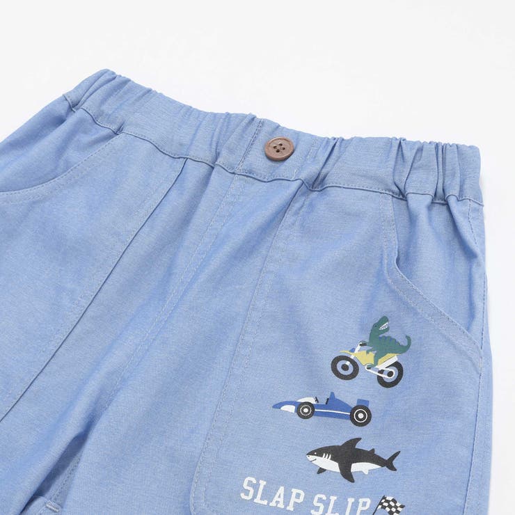 【らくのび 接触冷感】ポケットプリント選べるカラフルツイルハーフパンツ(80~1… | SLAP SLIP | 詳細画像9 