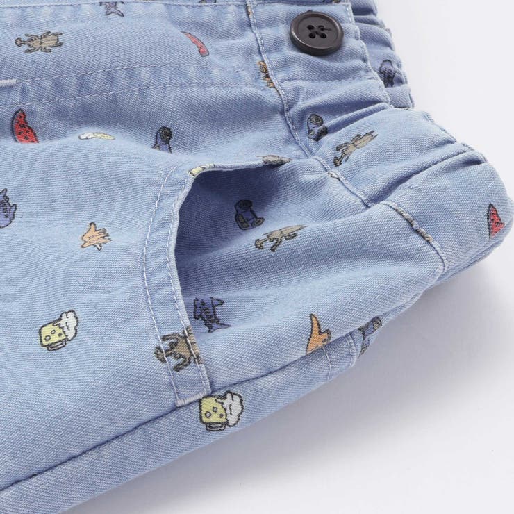 ツイルデニム総柄プリントハーフパンツ(80~130cm) | SLAP SLIP | 詳細画像12 