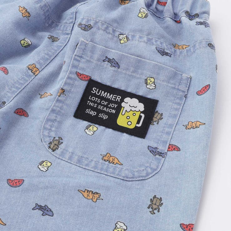 ツイルデニム総柄プリントハーフパンツ(80~130cm) | SLAP SLIP | 詳細画像13 