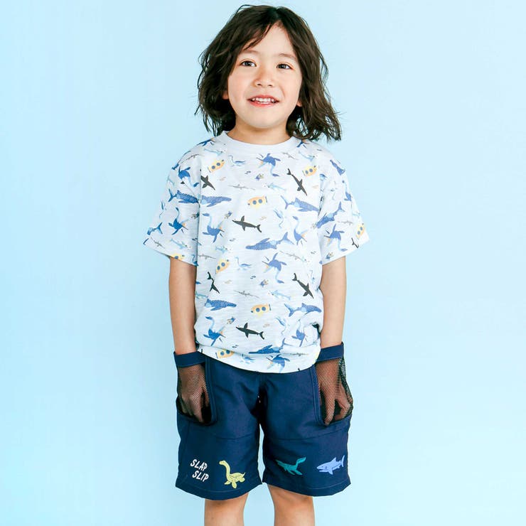 恐竜総柄メッシュポケットハーフパンツ | SLAP SLIP | 詳細画像3 