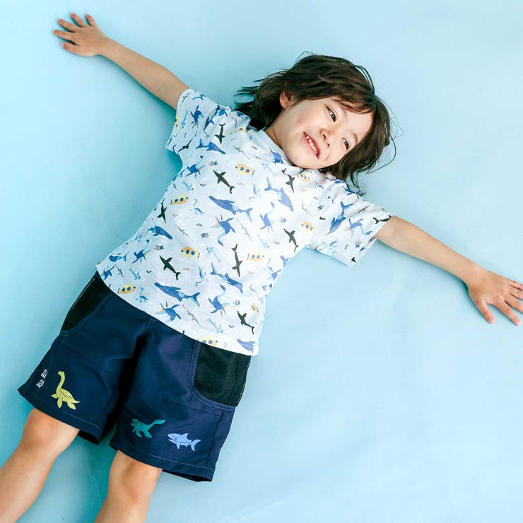 恐竜総柄メッシュポケットハーフパンツ | SLAP SLIP | 詳細画像4 