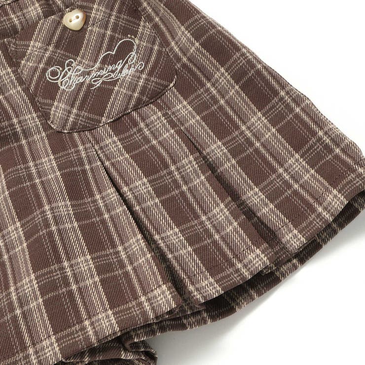 【お揃い】チェック前ポケットタックスカパン(90~130cm) | SLAP SLIP | 詳細画像16 