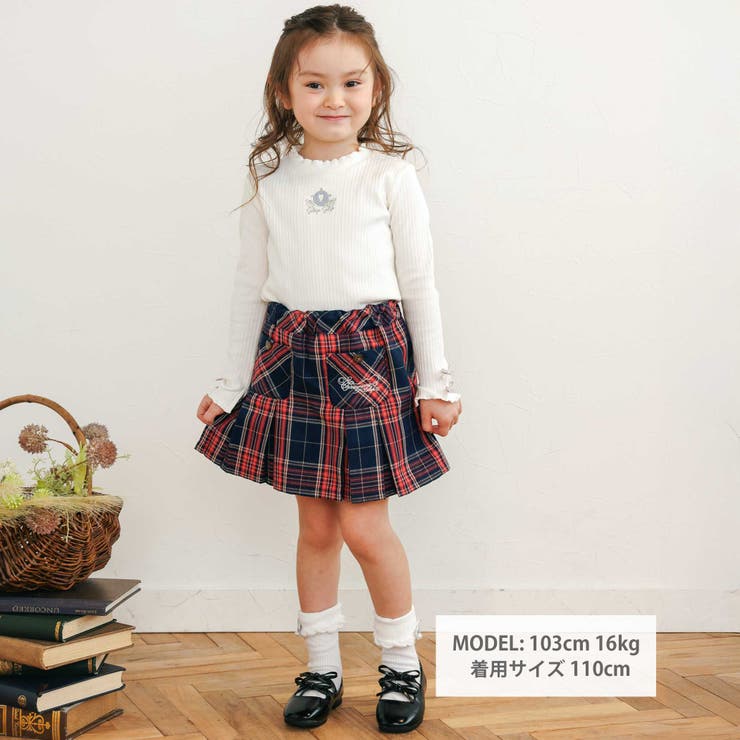 【お揃い】チェック前ポケットタックスカパン(90~130cm) | SLAP SLIP | 詳細画像3 