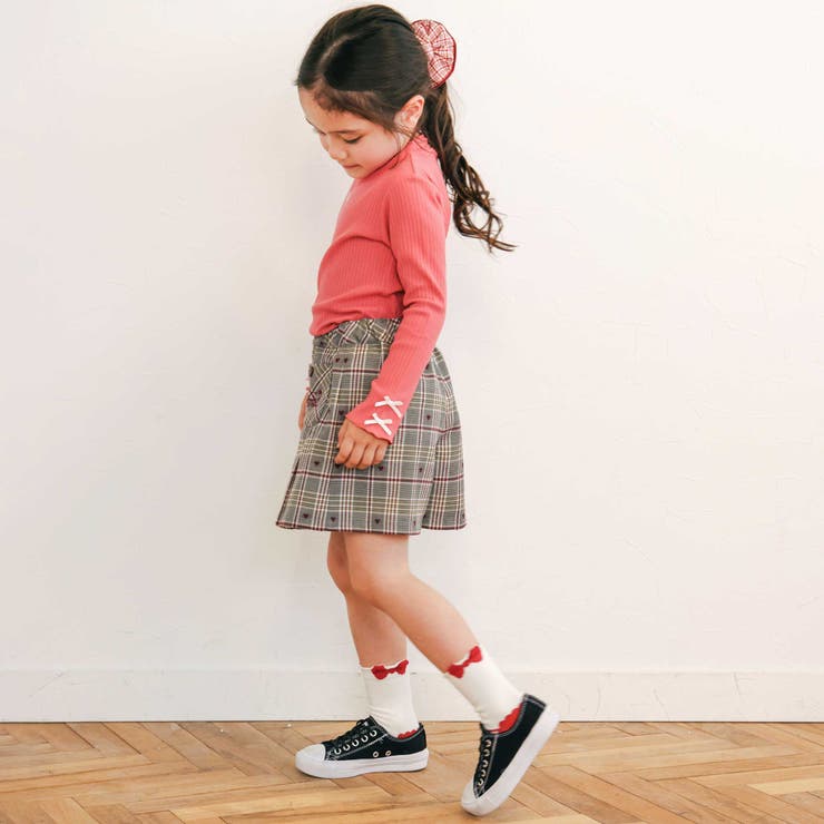 【お揃い】チェック前ポケットタックスカパン(90~130cm) | SLAP SLIP | 詳細画像4 