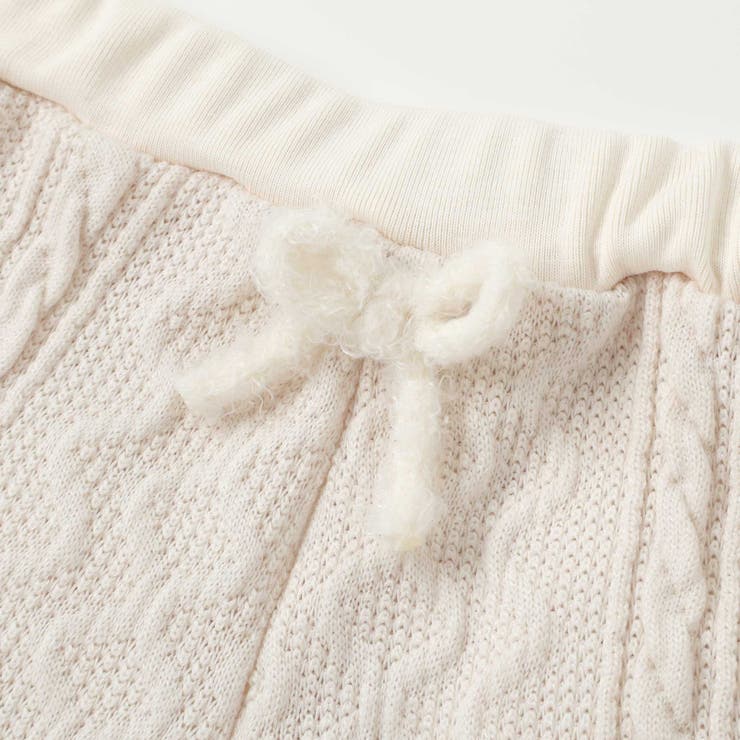 ウサギネコアニマルふわふわボアポケットケーブルニットショートパンツ(90~130… | SLAP SLIP | 詳細画像13 