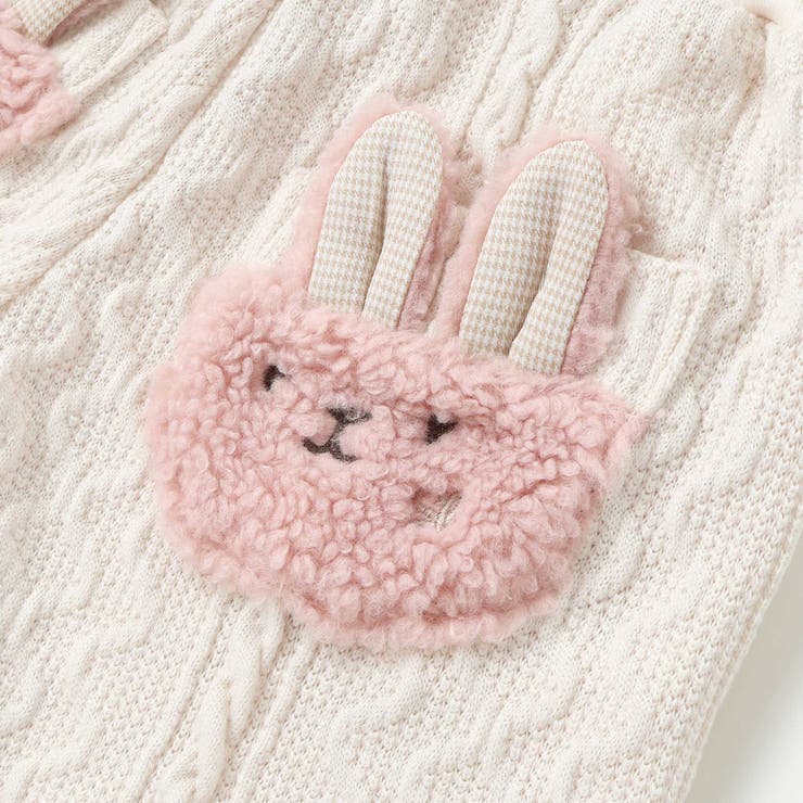 ウサギネコアニマルふわふわボアポケットケーブルニットショートパンツ(90~130… | SLAP SLIP | 詳細画像15 