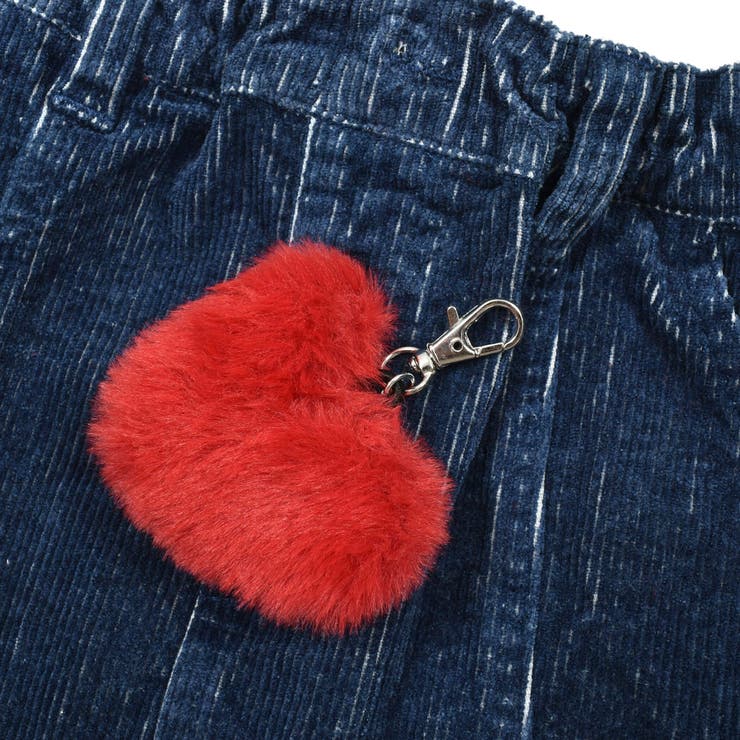 【お揃い】ハートチャーム付きデニムコールテン台形スカート(90~130cm) | SLAP SLIP | 詳細画像16 