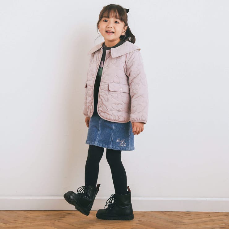 【お揃い】ハートチャーム付きデニムコールテン台形スカート(90~130cm) | SLAP SLIP | 詳細画像5 