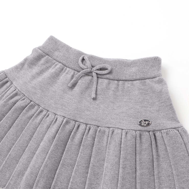 【ウォッシャブル加工】リボンチャーム付きニットプリーツスカパン(90~130cm… | SLAP SLIP | 詳細画像11 