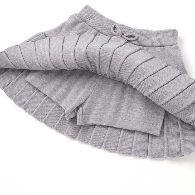 【ウォッシャブル加工】リボンチャーム付きニットプリーツスカパン(90~130cm… | SLAP SLIP | 詳細画像14 