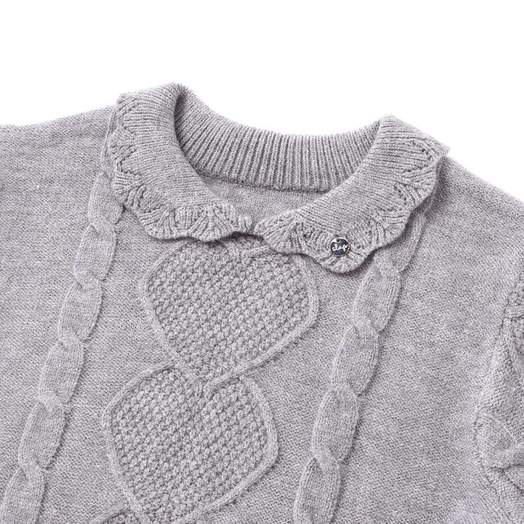 編み込みリボンハート柄 襟付きニットトップス | SLAP SLIP | 詳細画像10 