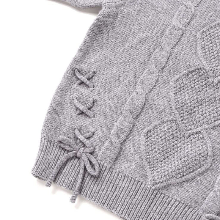 編み込みリボンハート柄 襟付きニットトップス | SLAP SLIP | 詳細画像14 
