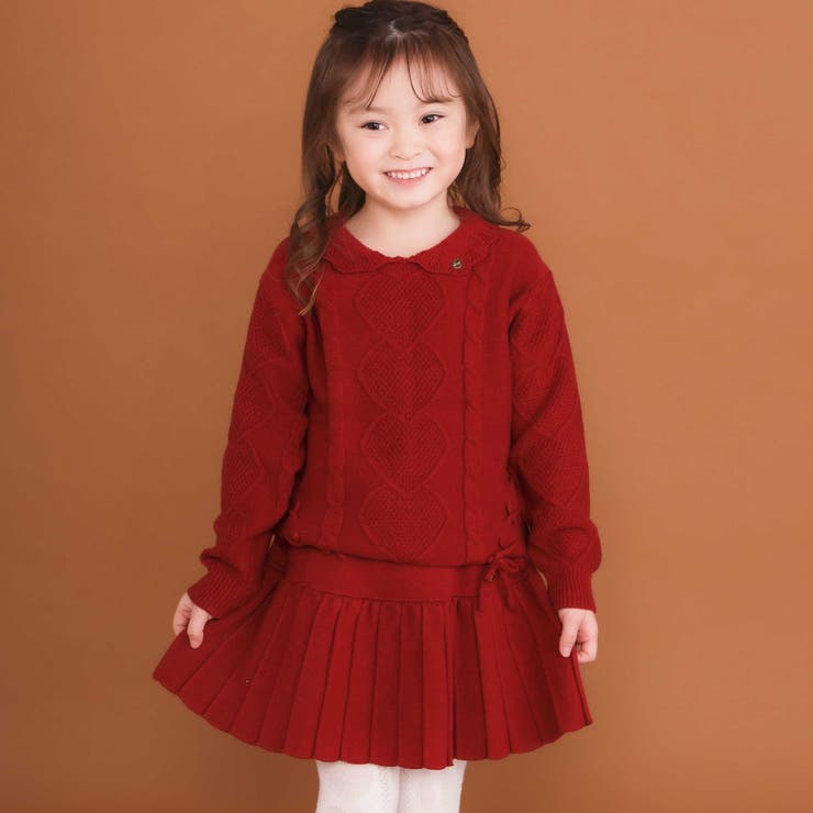 編み込みリボンハート柄 襟付きニットトップス | SLAP SLIP | 詳細画像3 