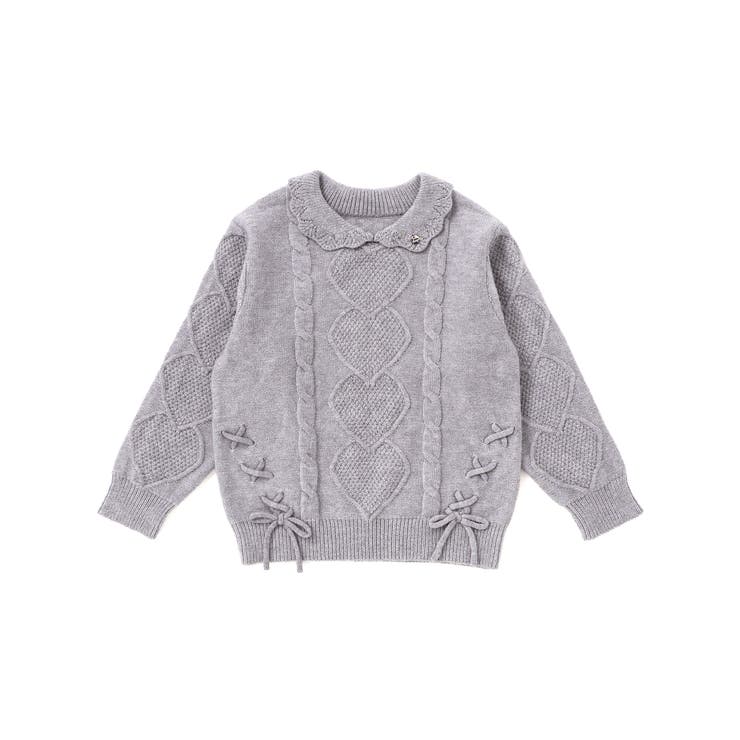 編み込みリボンハート柄 襟付きニットトップス | SLAP SLIP | 詳細画像8 