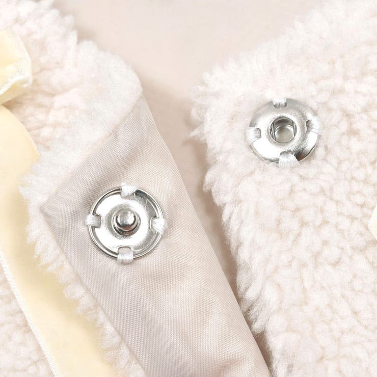 肩リボンチェック柄ファーボアベスト(80~130cm) | SLAP SLIP | 詳細画像10 