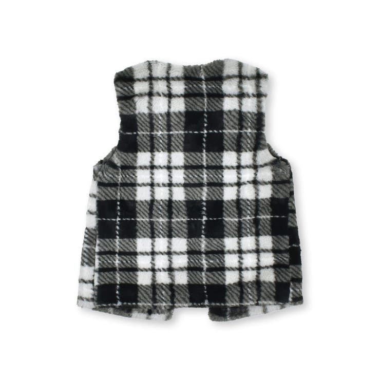 肩リボンチェック柄ファーボアベスト(80~130cm) | SLAP SLIP | 詳細画像16 