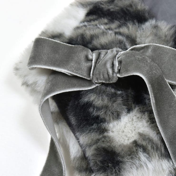 肩リボンチェック柄ファーボアベスト(80~130cm) | SLAP SLIP | 詳細画像18 