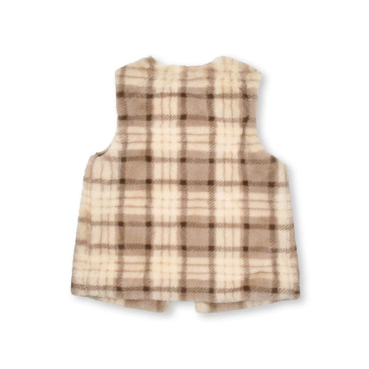 肩リボンチェック柄ファーボアベスト(80~130cm) | SLAP SLIP | 詳細画像21 