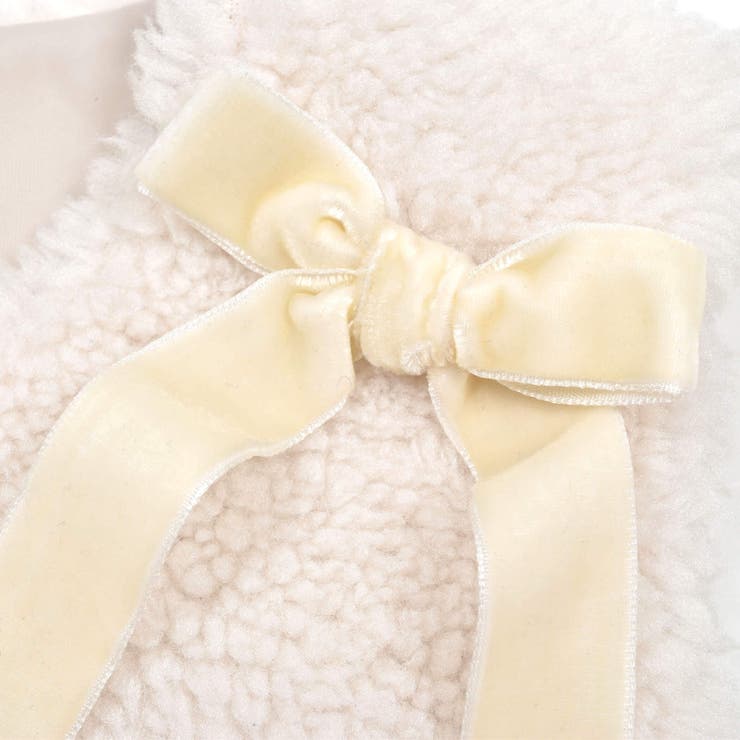 肩リボンチェック柄ファーボアベスト(80~130cm) | SLAP SLIP | 詳細画像8 