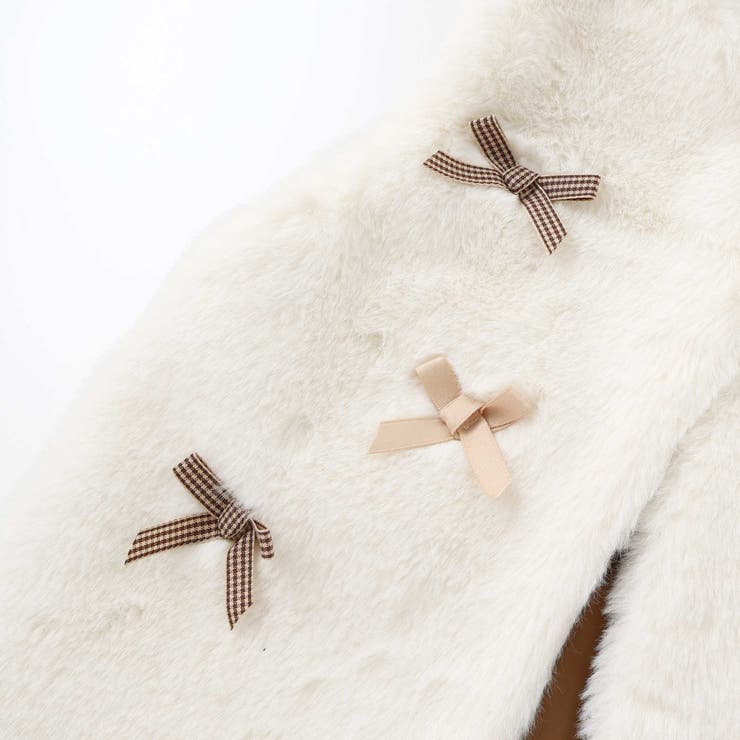 リボン付きワンスナップボアファーベスト(80~130cm) | SLAP SLIP | 詳細画像10 