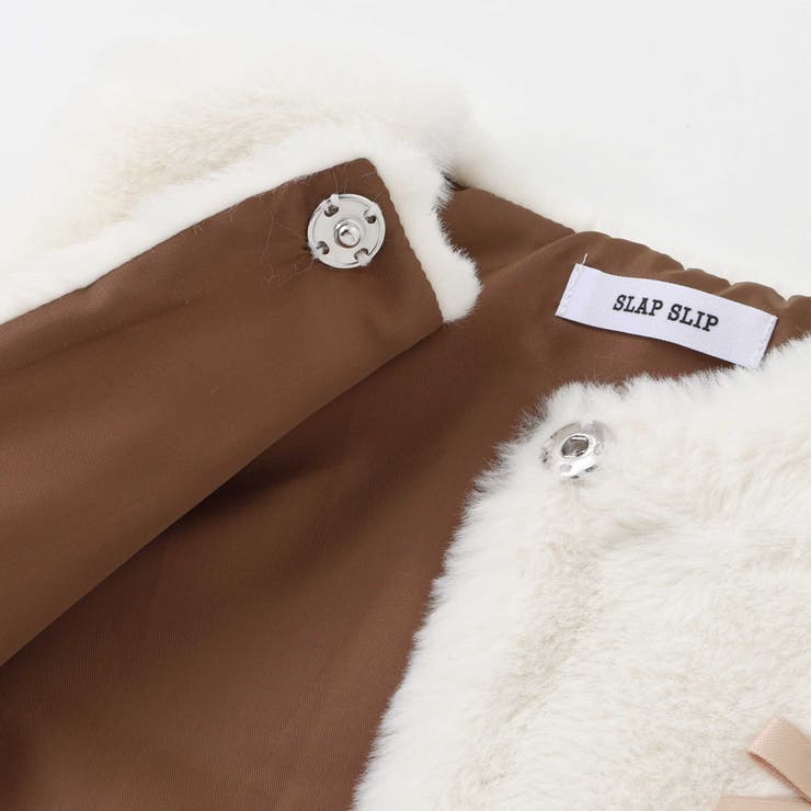リボン付きワンスナップボアファーベスト(80~130cm) | SLAP SLIP | 詳細画像14 