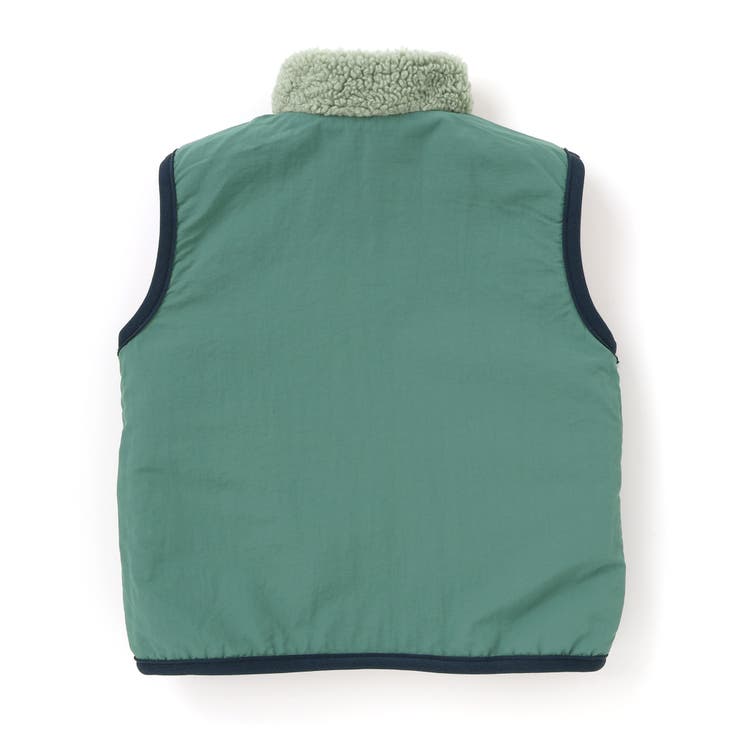 胸刺しゅうバイカラーリバーシブルボアベスト(80~130cm) | SLAP SLIP | 詳細画像15 