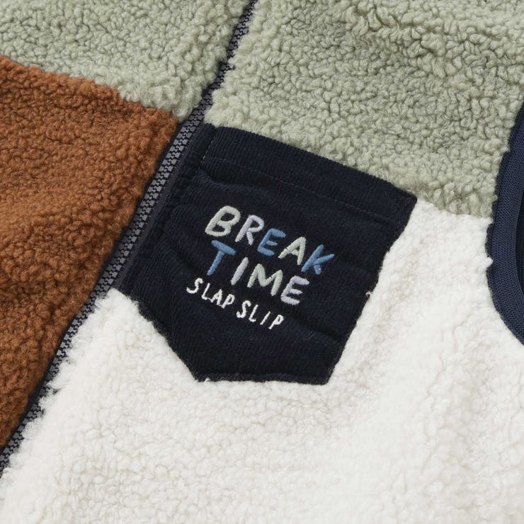 胸刺しゅうバイカラーリバーシブルボアベスト(80~130cm) | SLAP SLIP | 詳細画像23 