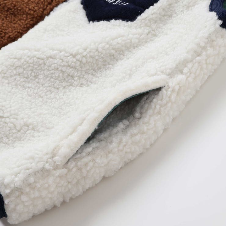 胸刺しゅうバイカラーリバーシブルボアベスト(80~130cm) | SLAP SLIP | 詳細画像24 