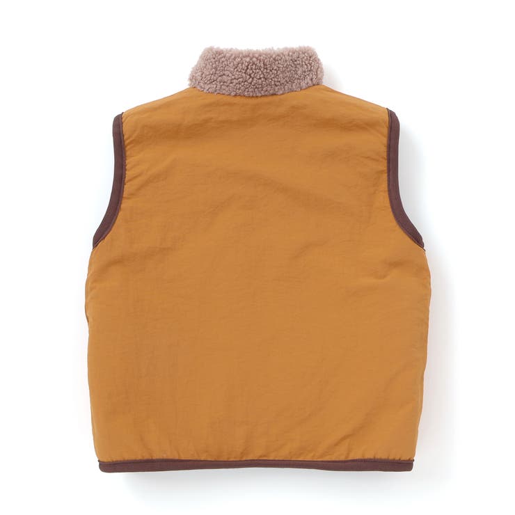 胸刺しゅうバイカラーリバーシブルボアベスト(80~130cm) | SLAP SLIP | 詳細画像29 