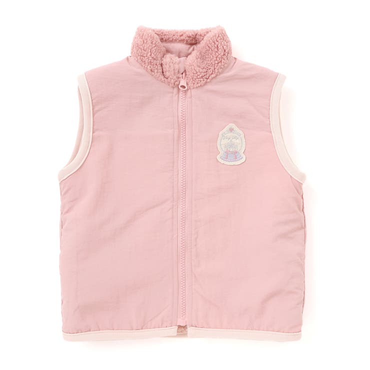 胸刺しゅうバイカラーリバーシブルボアベスト(80~130cm) | SLAP SLIP | 詳細画像8 