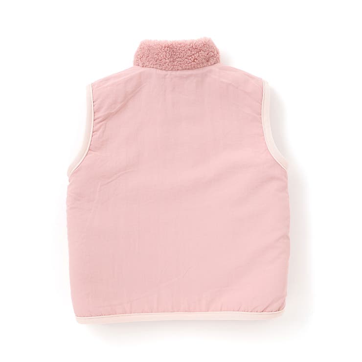 胸刺しゅうバイカラーリバーシブルボアベスト(80~130cm) | SLAP SLIP | 詳細画像9 