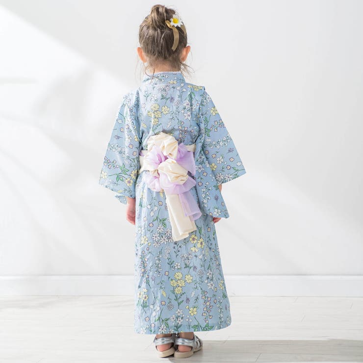 【お揃い】花火レモン花柄襟レースプルオーバー浴衣+帯セット(90~140cm) | SLAP SLIP | 詳細画像10 