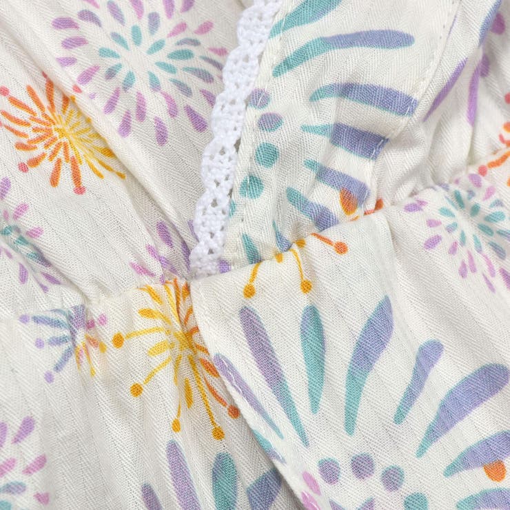 【お揃い】花火レモン花柄襟レースプルオーバー浴衣+帯セット(90~140cm) | SLAP SLIP | 詳細画像16 
