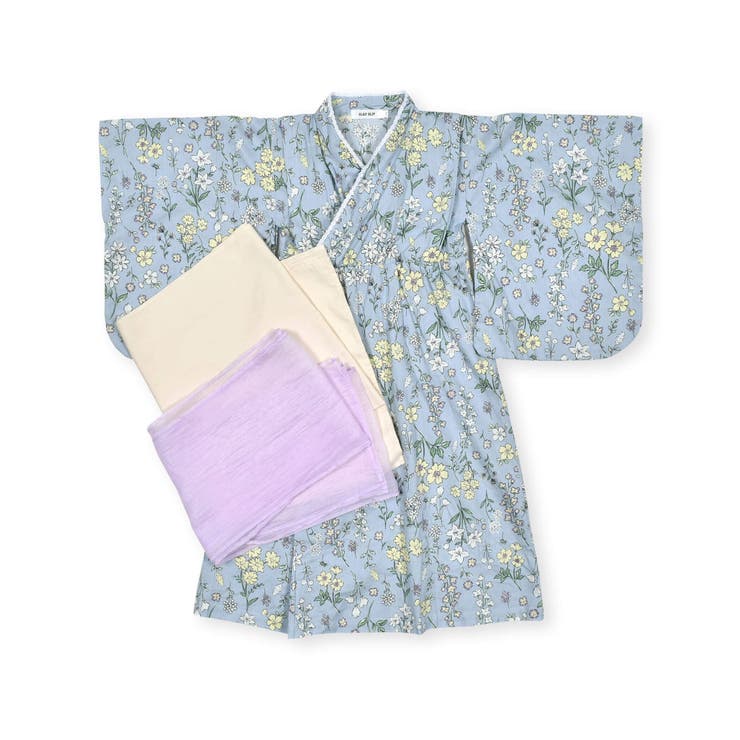 【お揃い】花火レモン花柄襟レースプルオーバー浴衣+帯セット(90~140cm) | SLAP SLIP | 詳細画像21 