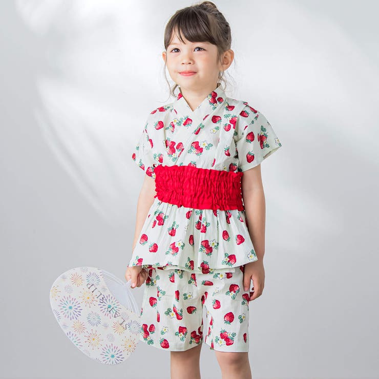 SOU-SOU 花柄 甚平上下セット 2着セット　姉妹　リンク　コーデ SOU-SOU 花柄 甚平上下セット 2着セット姉妹リンクコーデ