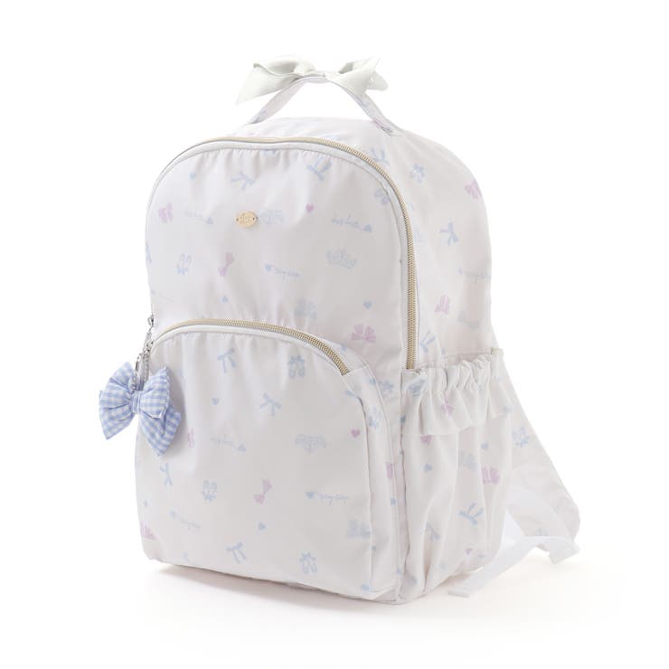 【お揃い】リボンチャーム付き無地いろいろモチーフ柄リュック(M~L) | SLAP SLIP | 詳細画像15 