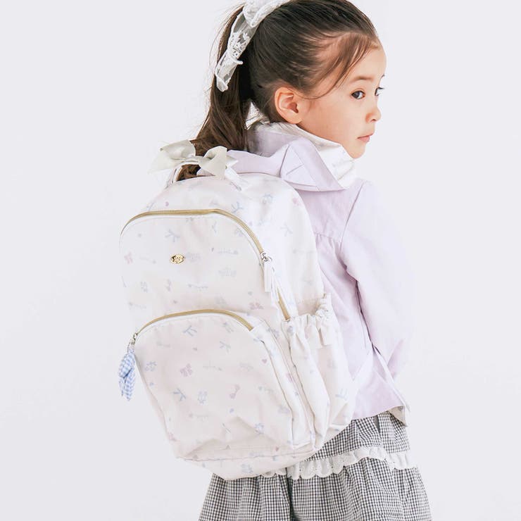 【お揃い】リボンチャーム付き無地いろいろモチーフ柄リュック(M~L) | SLAP SLIP | 詳細画像2 