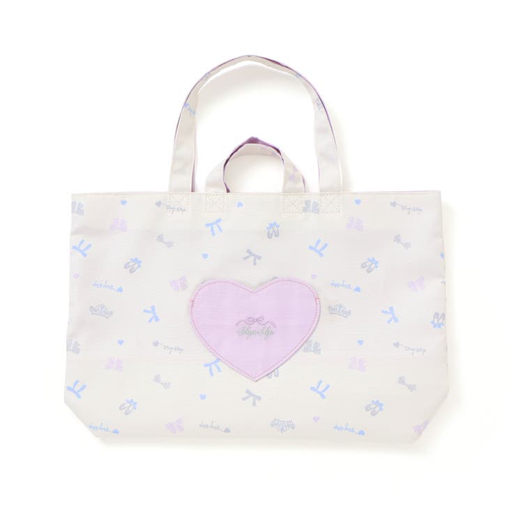 【お揃い】ハートポケット付きときめきモチーフ総柄リバーシブルレッスンバッグ | SLAP SLIP | 詳細画像6 