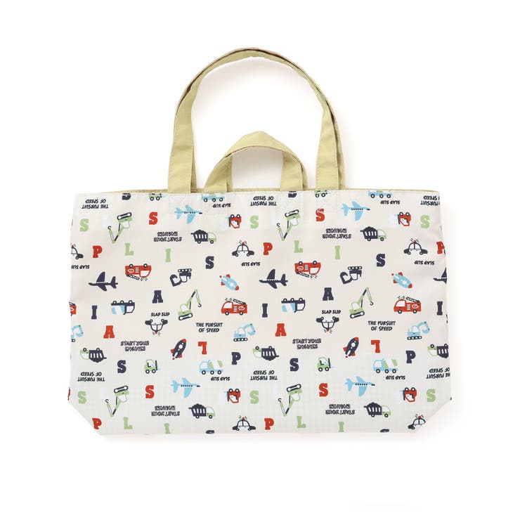 【お揃い】スターポケット付きはたらくくるま総柄リバーシブルレッスンバッグ | SLAP SLIP | 詳細画像6 