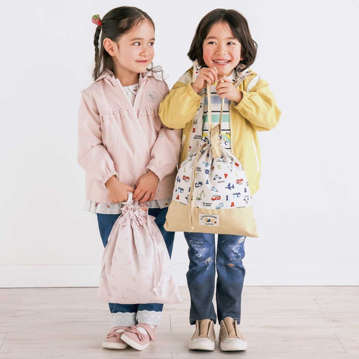 【お揃い】チェック切り替えプリント総柄お着替えバッグ | SLAP SLIP | 詳細画像3 