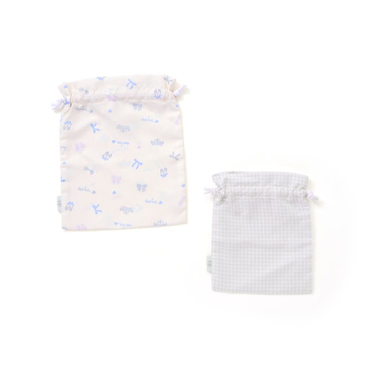 【お揃い】プリント総柄+チェック巾着2点セット | SLAP SLIP | 詳細画像12 