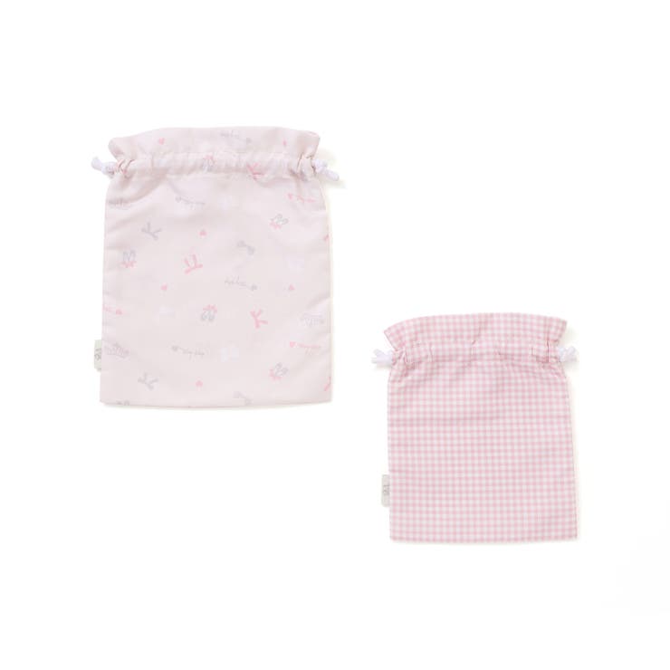 【お揃い】プリント総柄+チェック巾着2点セット | SLAP SLIP | 詳細画像13 